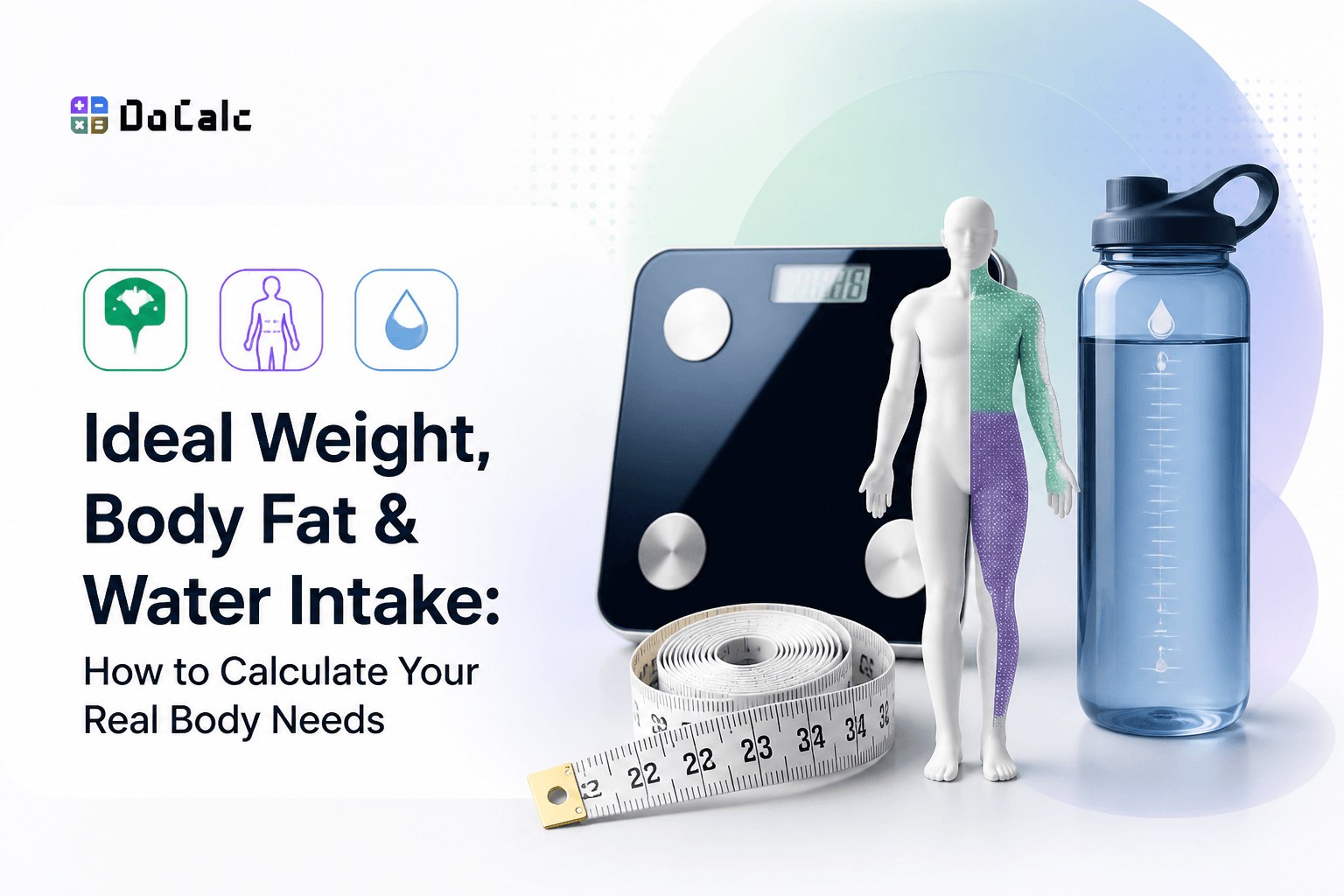 How to calculate ideal weight, body fat, and water intake